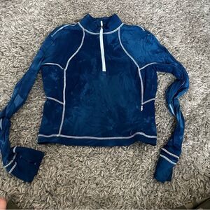 lululemon its rulu cropped half zip size 8